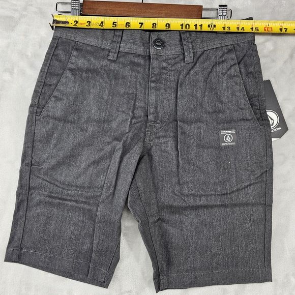 Volcom Shorts Mens Size 28 Gray Skateboard Stretch Chino Casual‎ New - Picture 4 of 10